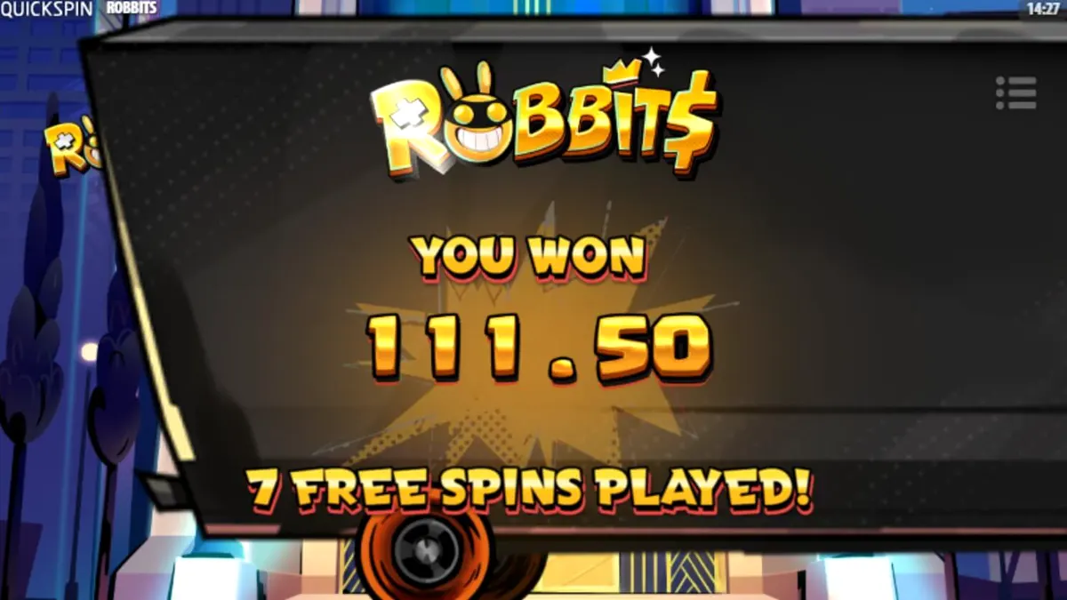 Tampilan visual karakter kelinci pencuri dalam slot Robbits dari Quickspin